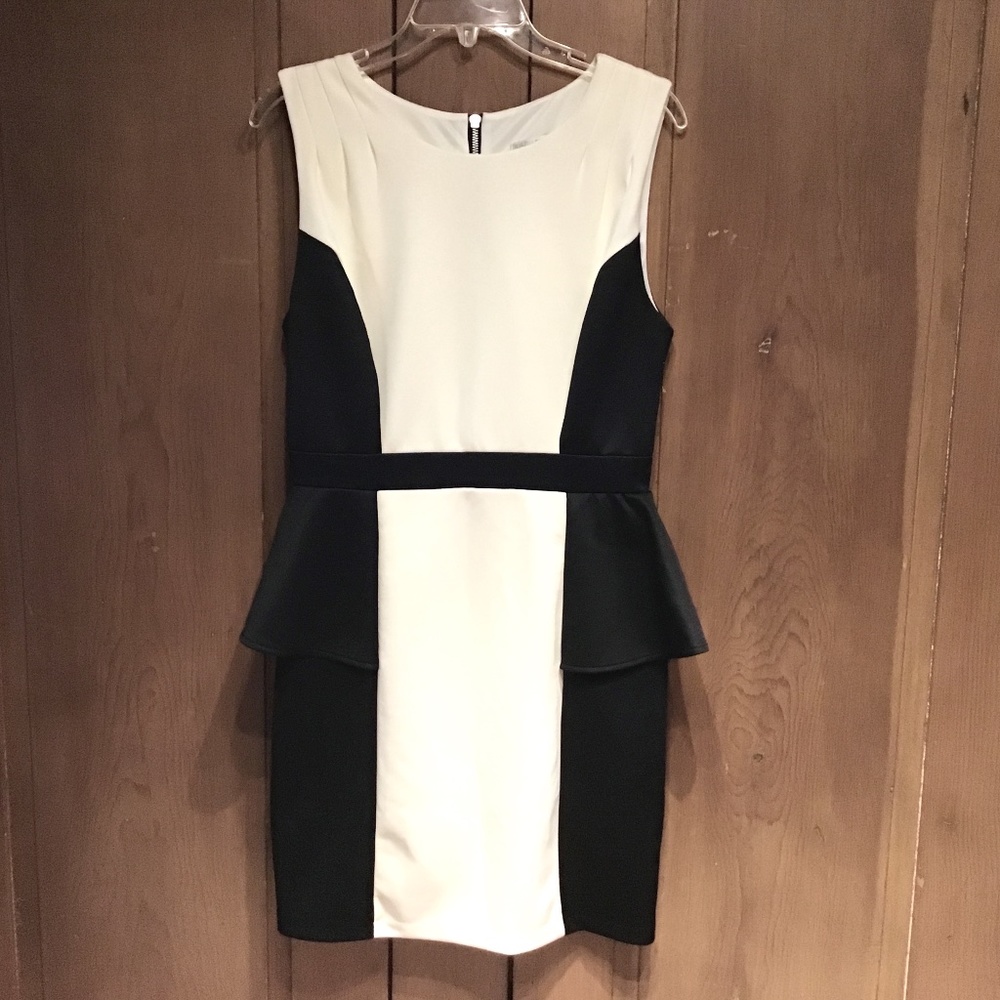 Bisou Bisou Black & White Dress Size 10